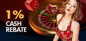 LIVE CASINO 1% CASH REBATE