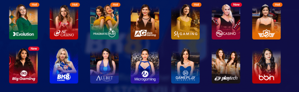 BK8 Live Casino Game Provider List 2023