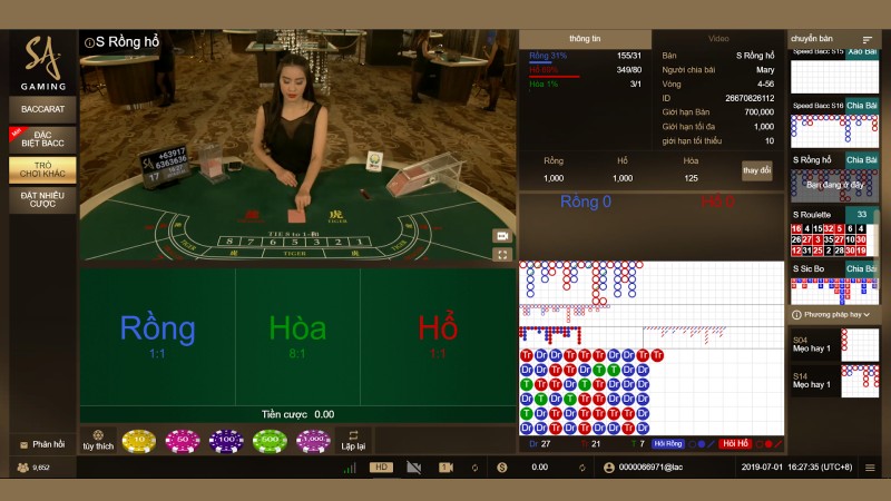 Mẹo chơi rồng hổ dễ thắng