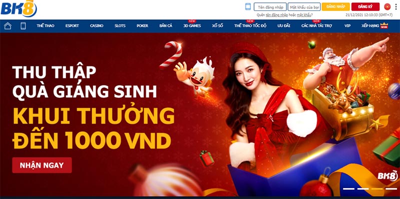 Giao diện nhà cái Bk8