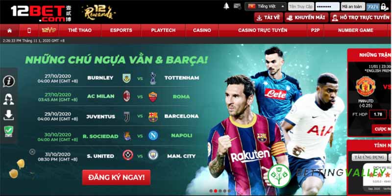 Cá cược thể thao trên 12bet luôn được yêu thích