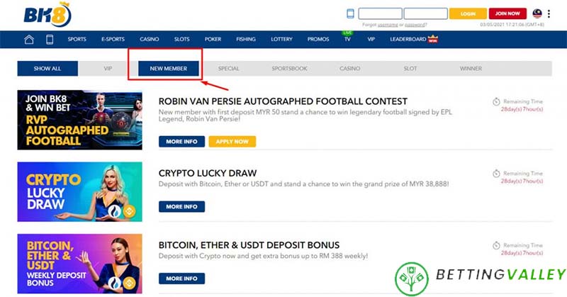 Đăng ký tài khoản BK8 nhận khuyến mãi lớn