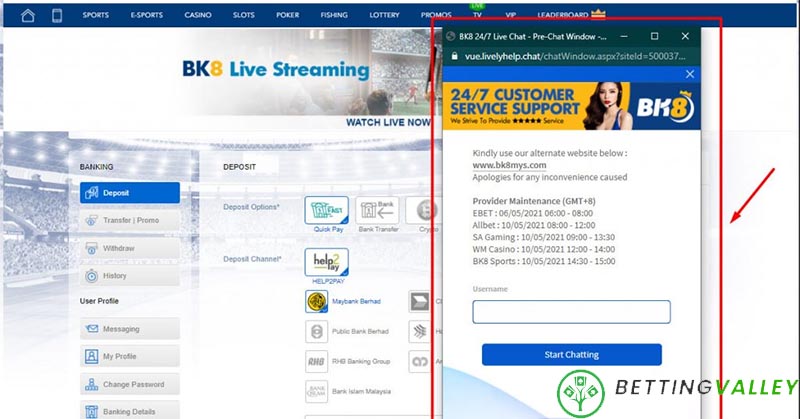 Trong quá trình nạp tiền gặp khó khăn hãy liên hệ CSKH