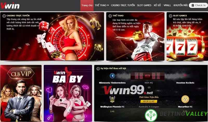 vwin da dạng trò chơi